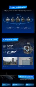 China Moneypro M30 Pro 30x Zoom EO/IR 3KM High-level Laser Rangefinder Object Tracking Camera