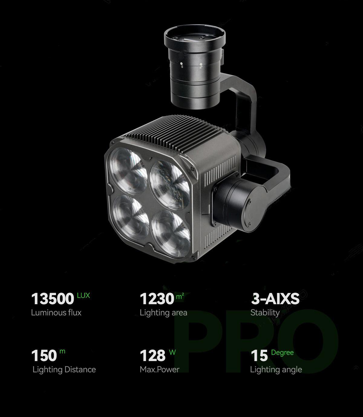 China Moneypro M4 PRO Airborne Pan Tilt Searchlight Multi-rotor Searchlight