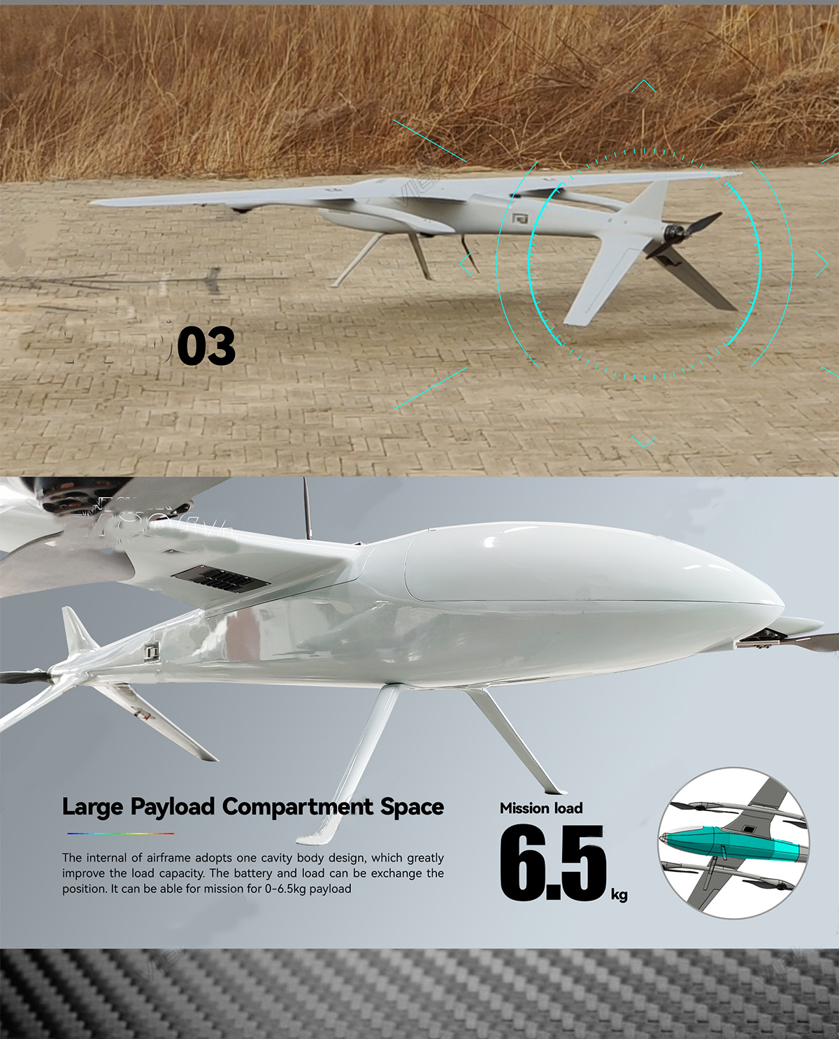 China Moneypro M400 Long flight time Electric VTOL 4hrs @ 5kg load
