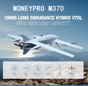 China Moneypro M370 10hrs Long Endurance Hybrid VTOL with 15kg Load Capacity