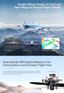 China Moneypro M370 10hrs Long Endurance Hybrid VTOL with 15kg Load Capacity