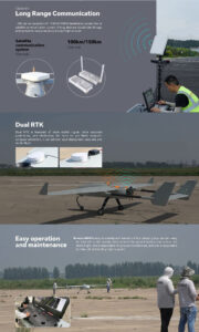 China Moneypro M630 Gasoline-Powered Fixed-Wing Drone with Ultra-Long 12-Hour Endurance and 50kg Maximum Payload Capacity