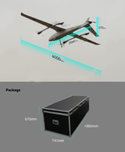 China Moneypro M400 Long flight time Electric VTOL 4hrs @ 5kg load