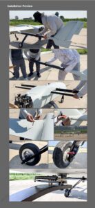 China Moneypro M630 Gasoline-Powered Fixed-Wing Drone with Ultra-Long 12-Hour Endurance and 50kg Maximum Payload Capacity