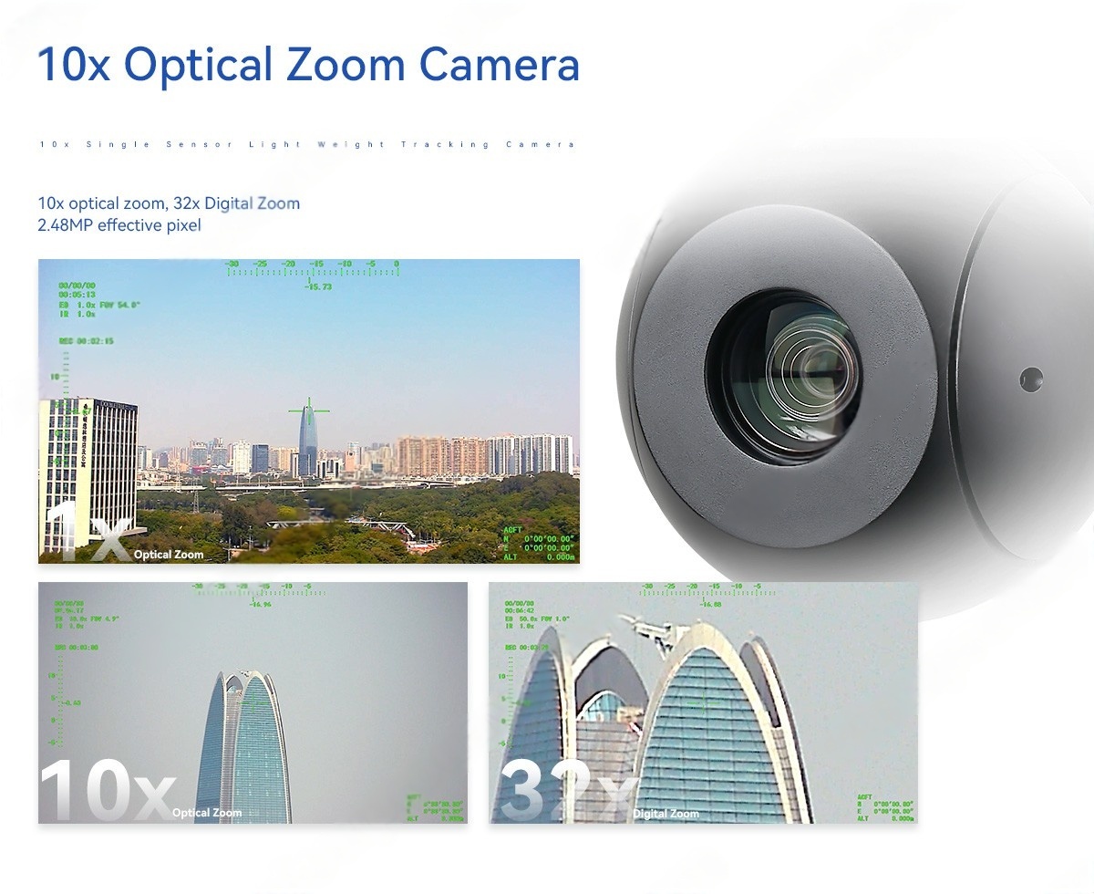 China Moneypro M10pro 10x Single Sensor Light Weight AI Tracking Camera