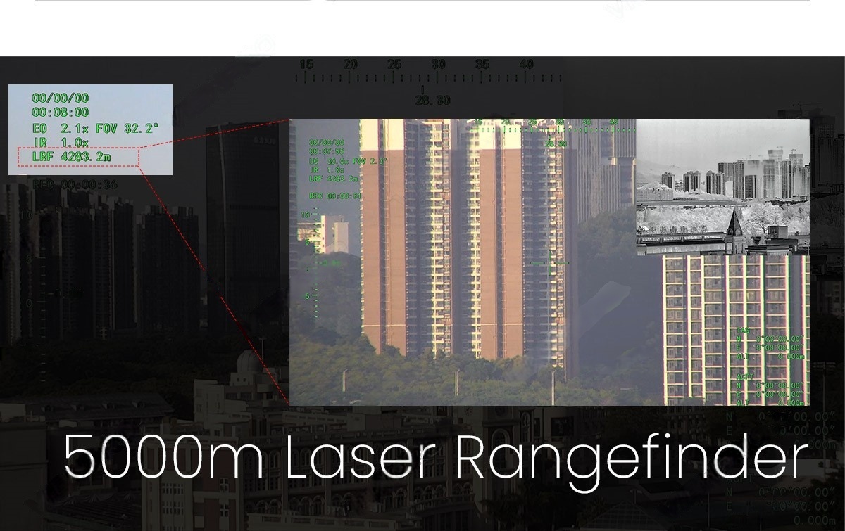 China Moneypro M30TR-50M Laser Rangefinder EO/IR Camera with Al Auto-ldentify and Tracking