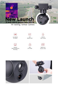 China Moneypro M609 3-Axis Micro Prime Lens EO/IR AI Tracking Gimbal Camera