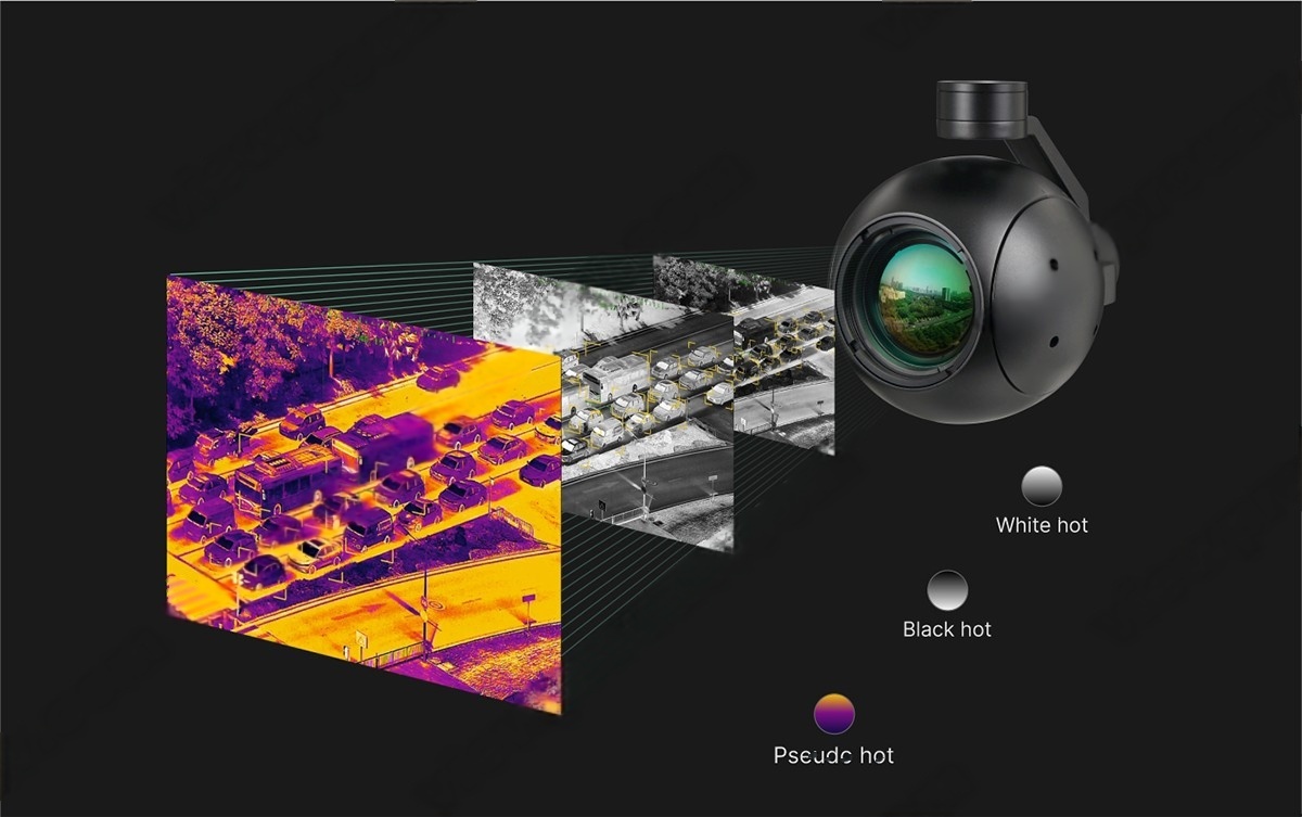 China Moneypro M50 50mm 640*512 IR Thermal camera with AI automatic tracking and 3-axis gimibal
