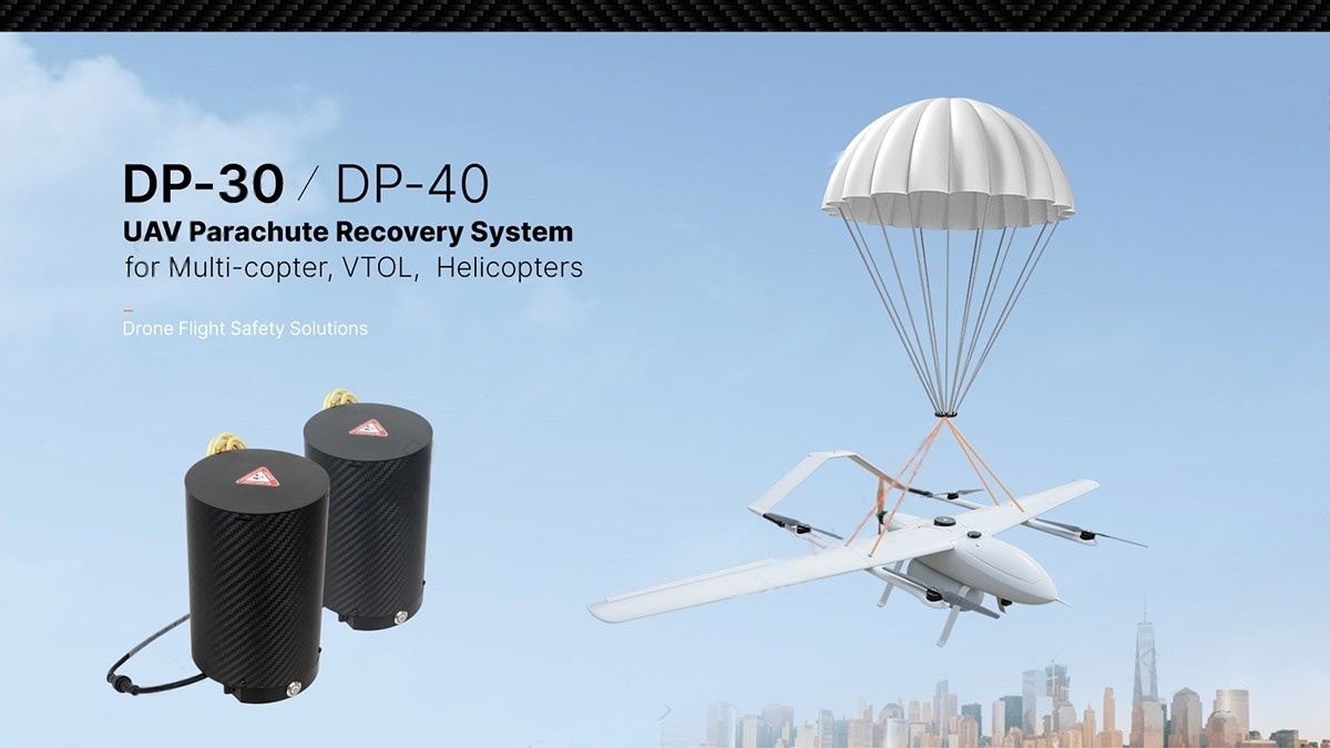 China Moneypro UAV Parachute Recovery System for Multi-copter, VTOL, Helicopters  Drone Flight Safety Solutions