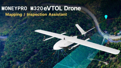 China Moneypro M320 3hrs Long-endurance Mapping eVTOL Fixed Wing with 4kg Load capacity