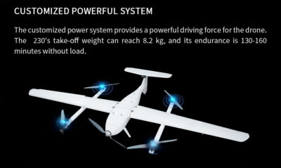 China Moneypro M230 2.5hrs Long-endurance with 1kg Payload Compact VTOL Mapping UAV