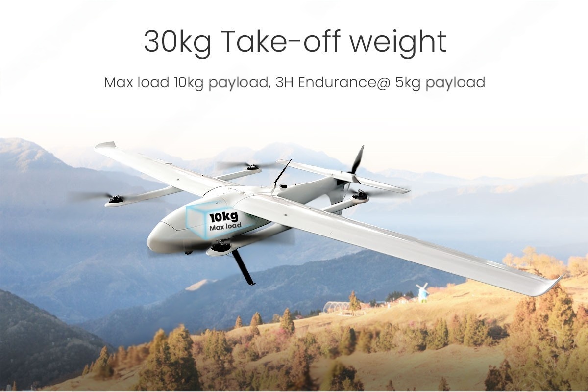 China Moneypro M360 VTOL 4 Hours Flight Time Heavy Lift Cargo Drone