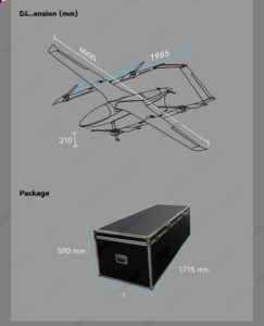 China Moneypro M400 Inverted V-tail Long flight time Electric VTOL 4hrs @ 5kg load