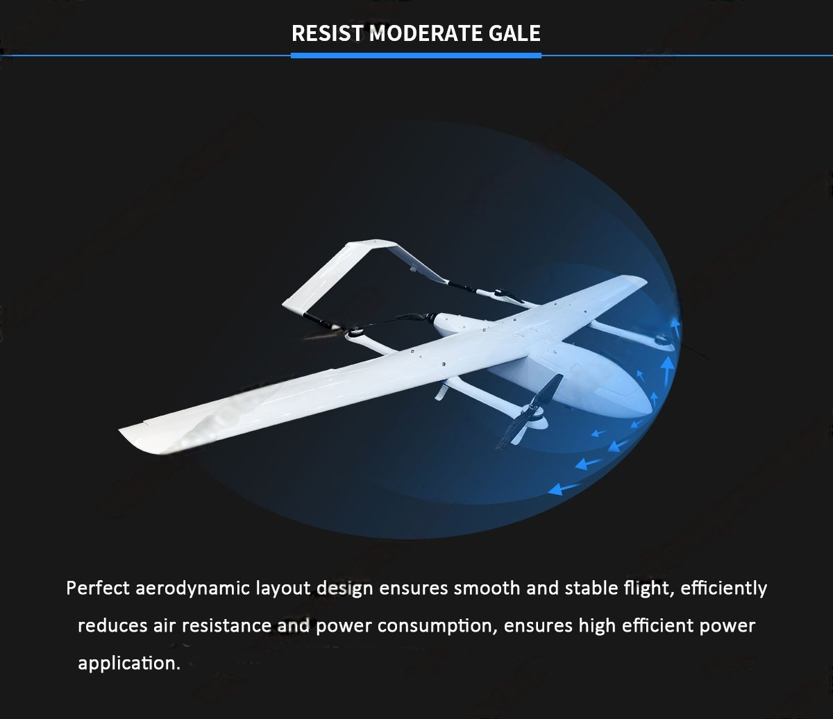 China Moneypro M320 4hrs Long Endurance Electric VTOL Tail-push Airplane