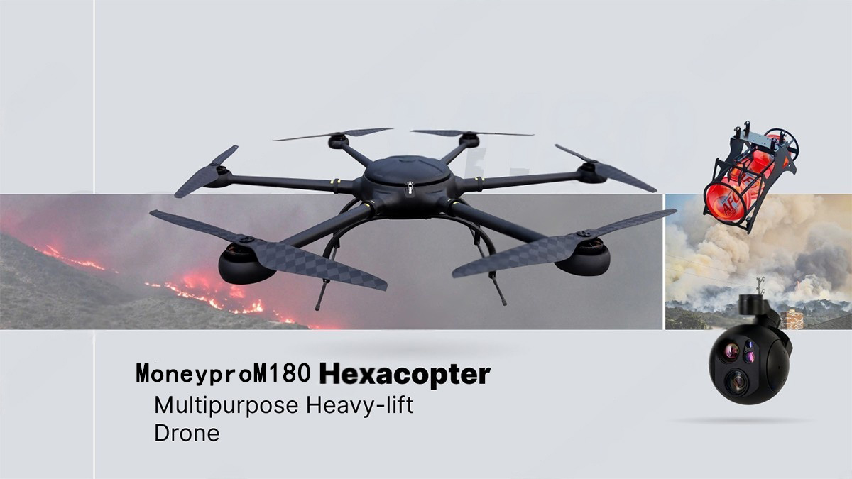 China Moneypro M180 Hexacopter Multipurpose Heavy-lift Drone