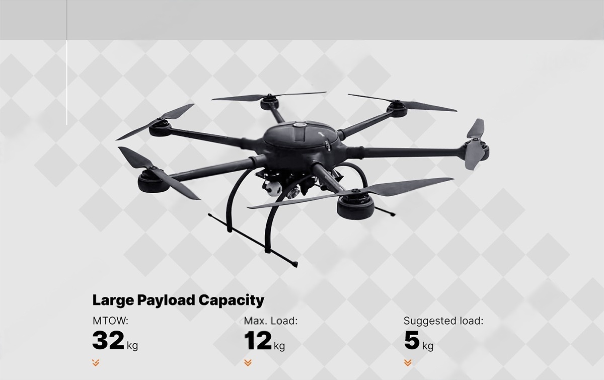 China Moneypro M180 Hexacopter Multipurpose Heavy-lift Drone