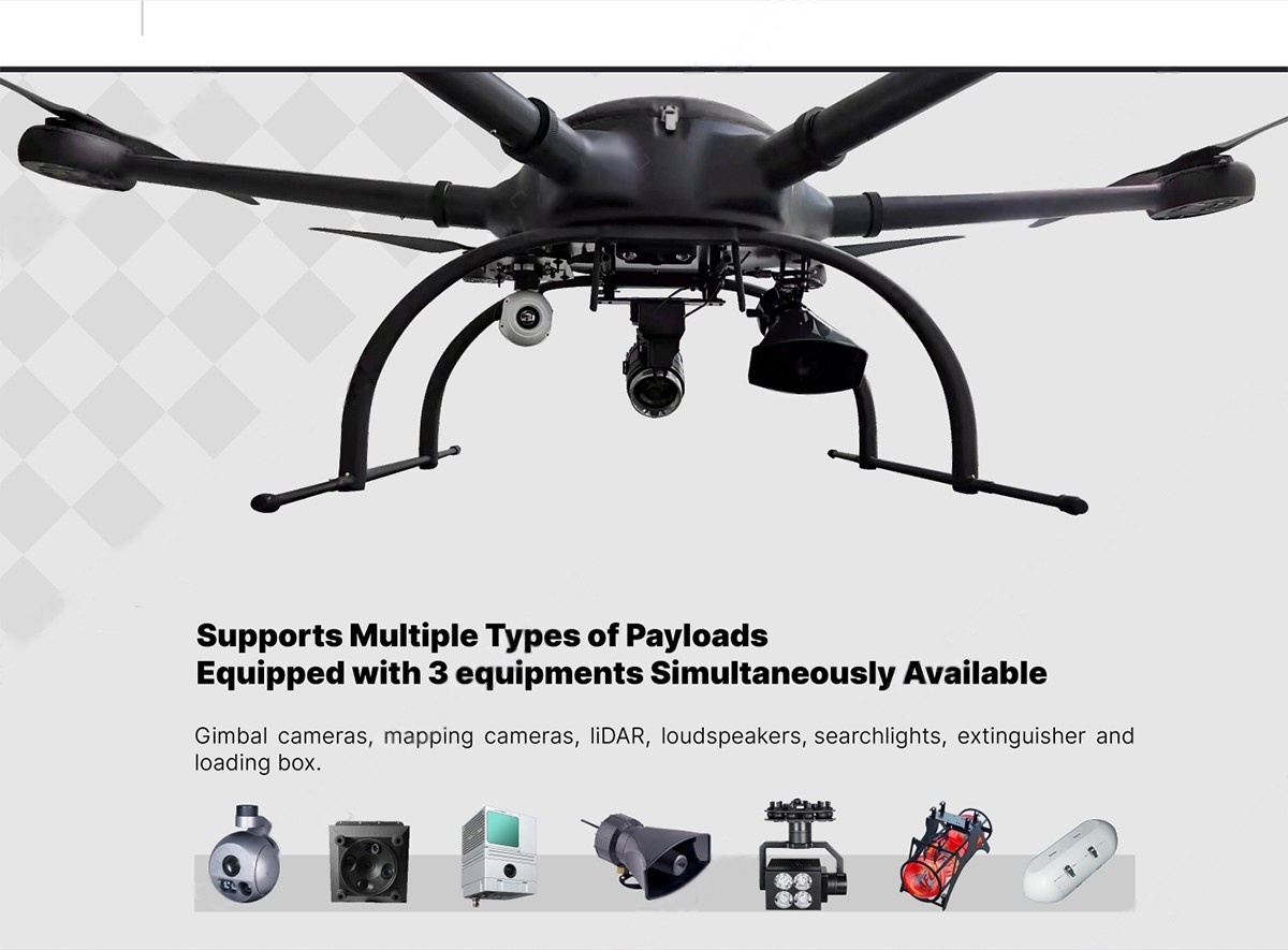 China Moneypro M180 Hexacopter Multipurpose Heavy-lift Drone