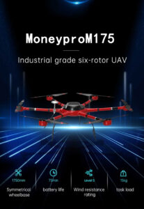 China Moneypro M175 Industrial Level 15KG Load Capacity Heavy Lift Hexacopter UAV