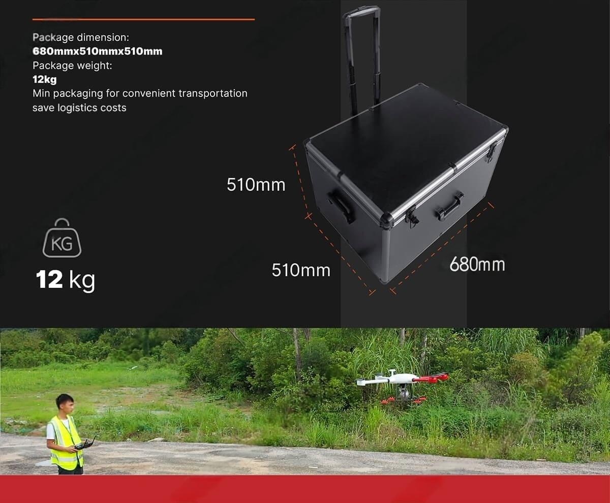 China Moneypro M113 Lightweight Heavy Lift Quadrotor Solution for Monitoring and Patrol Mission