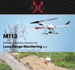 China Moneypro M113 Lightweight Heavy Lift Quadrotor Solution for Monitoring and Patrol Mission