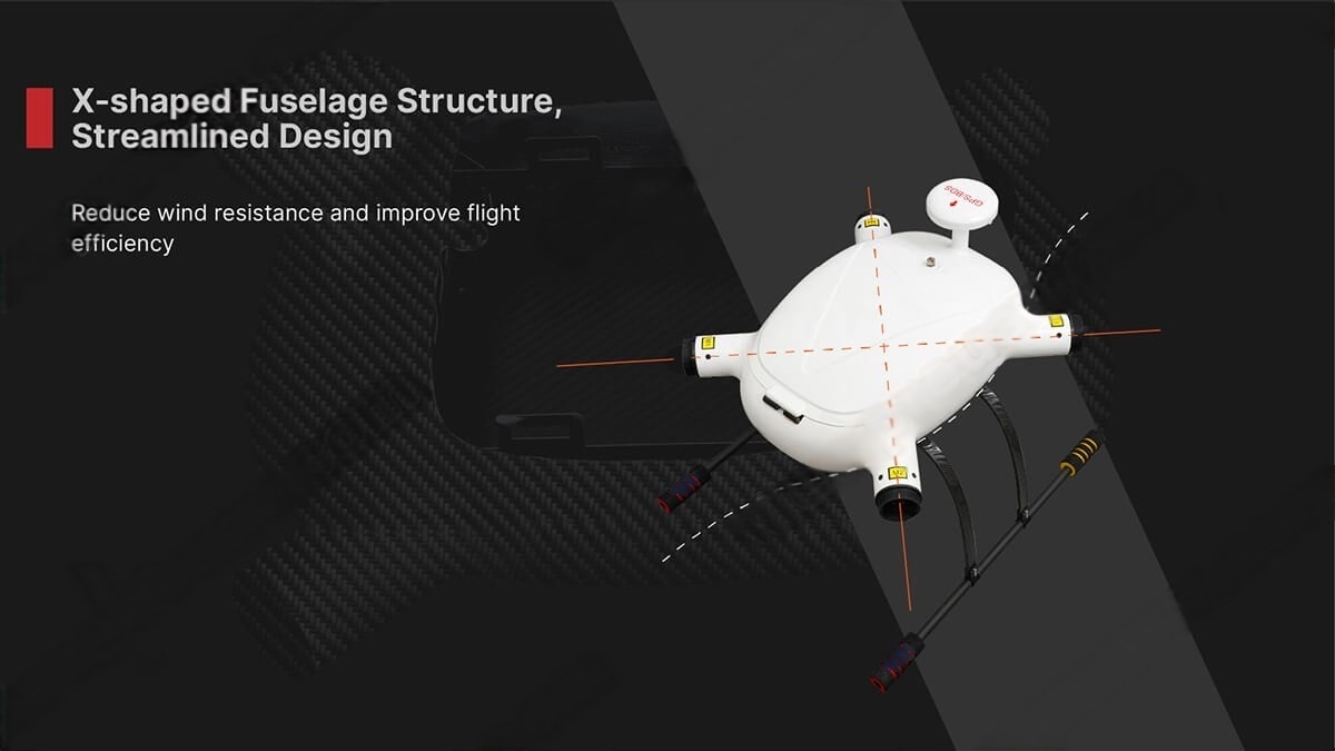 China Moneypro M113 Lightweight Heavy Lift Quadrotor Solution for Monitoring and Patrol Mission