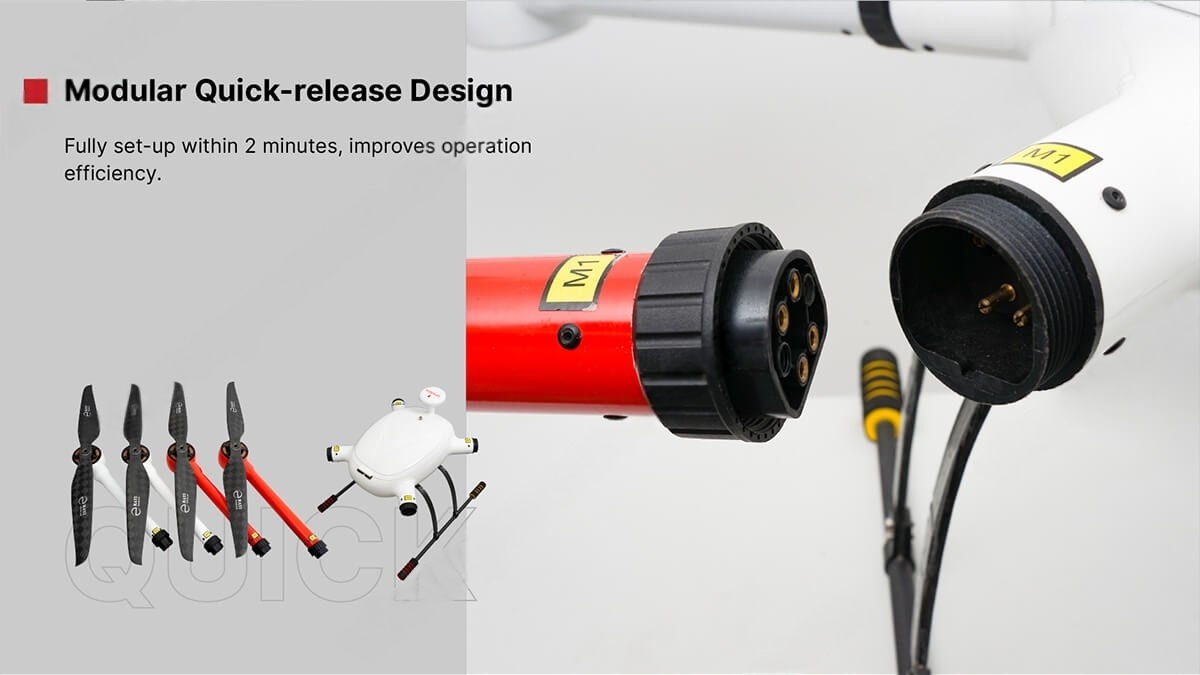 China Moneypro M113 Lightweight Heavy Lift Quadrotor Solution for Monitoring and Patrol Mission