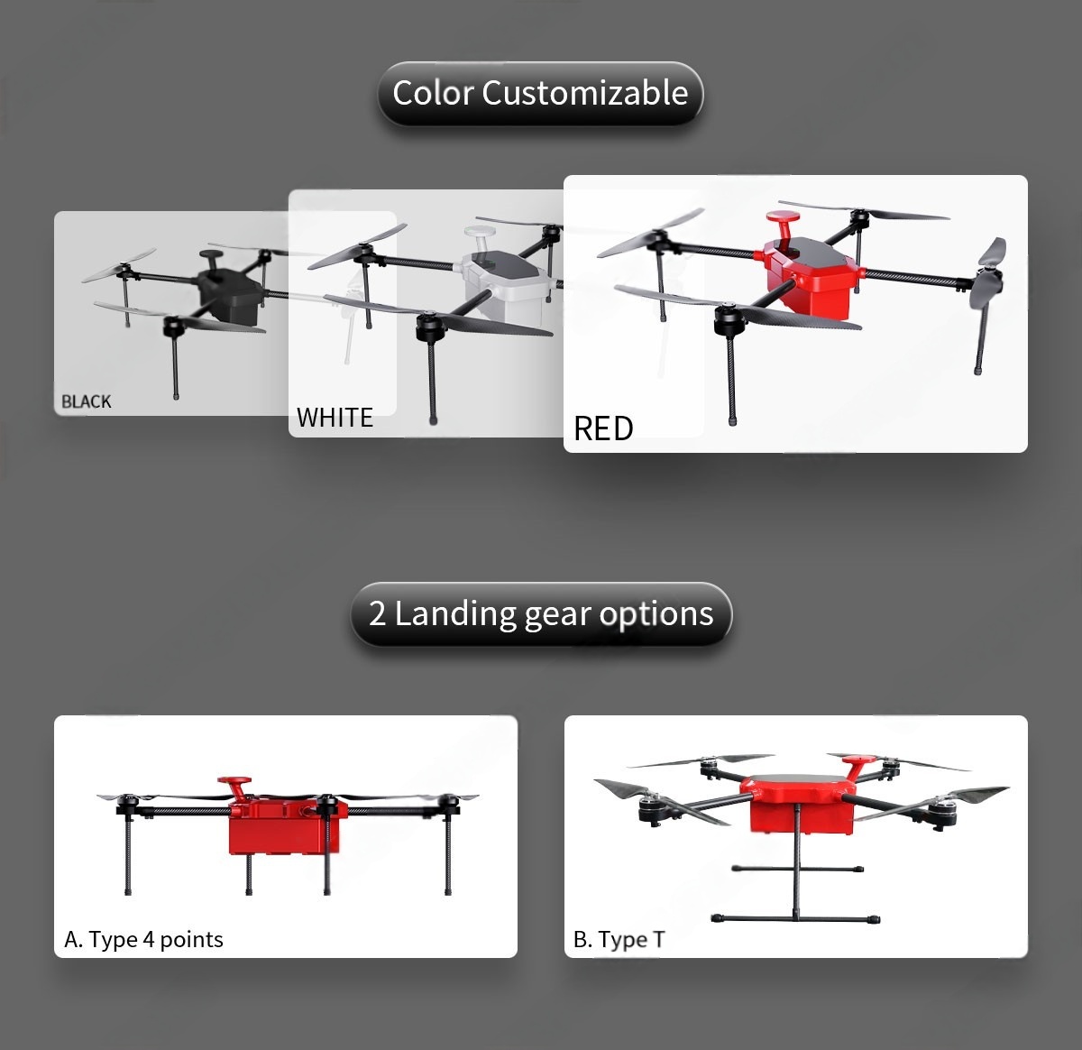 China Moneypro M68 Lightweight Quadrotor Rotary-wing UAV for Air Surveillance