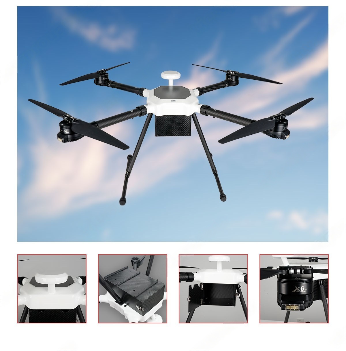 China Moneypro M87 Lightweight Quadrotor Rotary-wing UAV for Air Surveillance