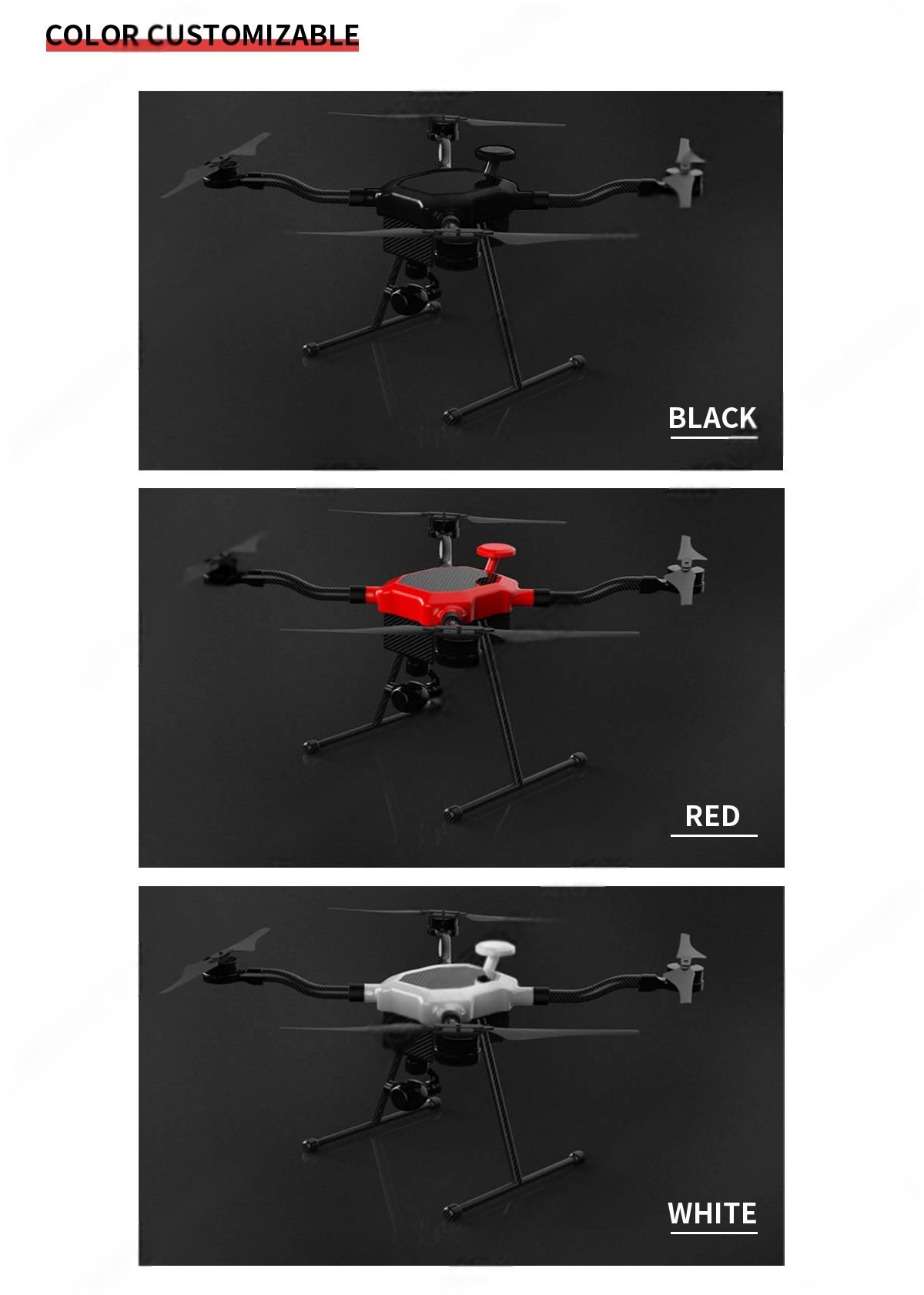 China Moneypro M87 Lightweight Quadrotor Rotary-wing UAV for Air Surveillance