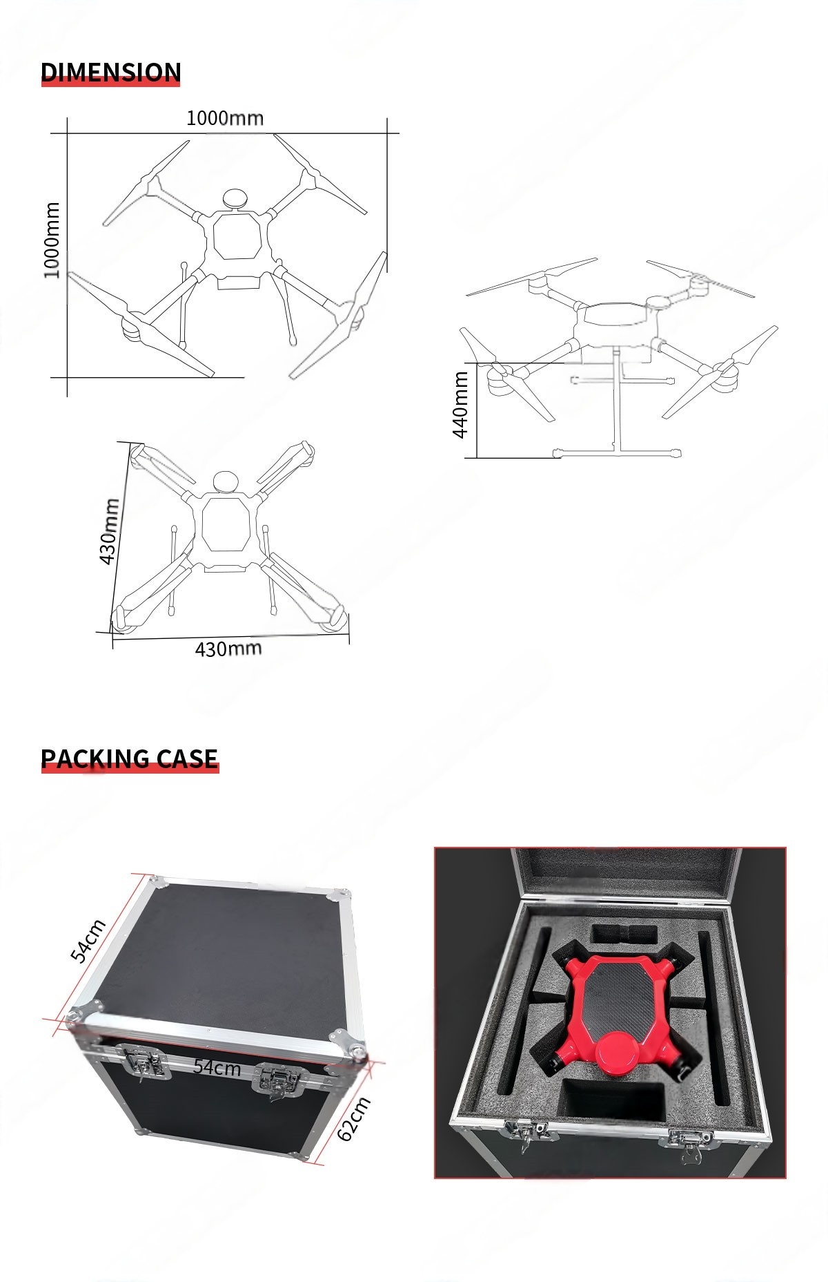 China Moneypro M87 Lightweight Quadrotor Rotary-wing UAV for Air Surveillance