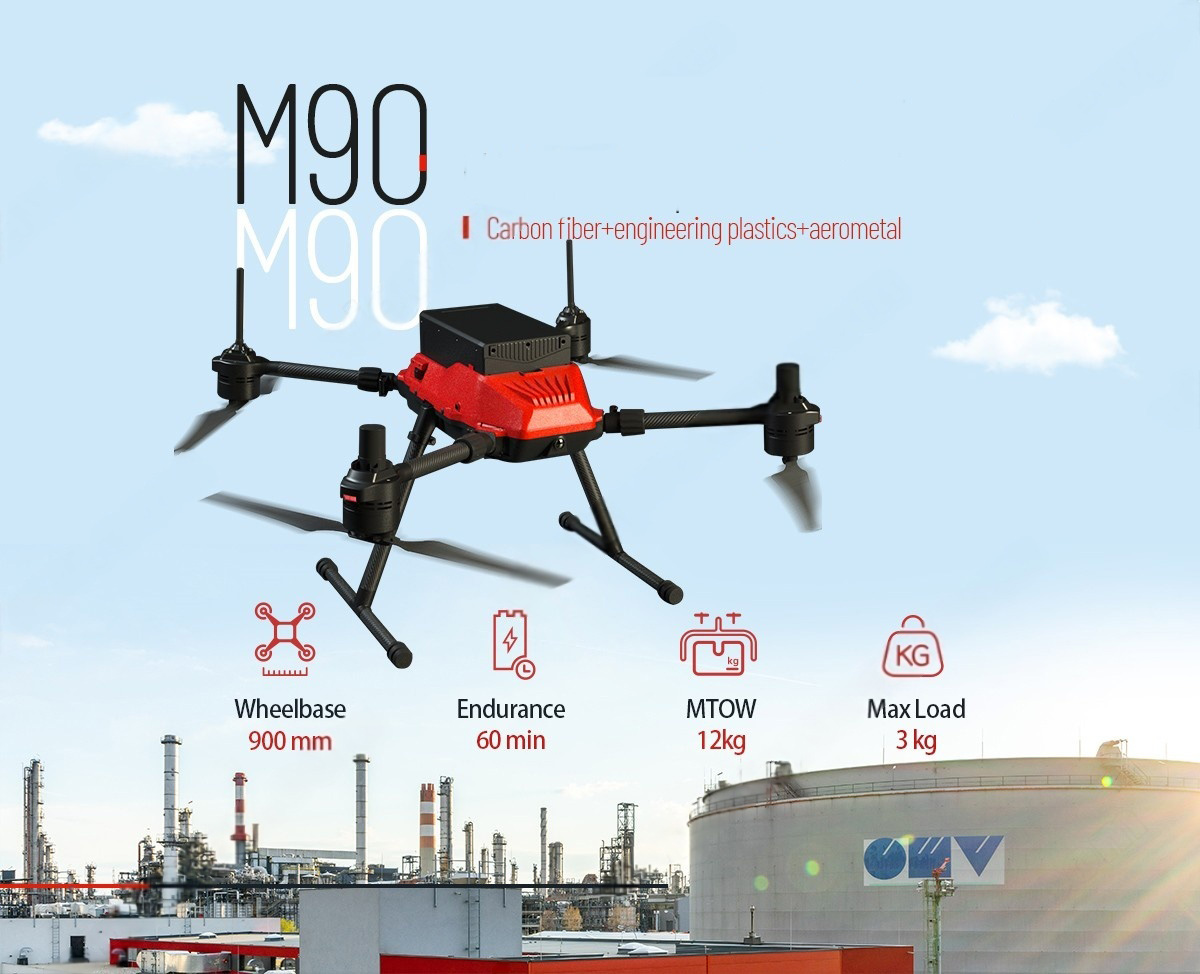 China Moneypro M90 Quadcopter UAV with Intelligent Battery for Inspection and Survey