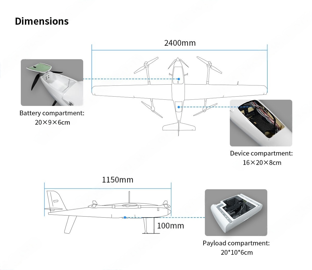 China Moneypro M240 Smart eVTOL Drone Professional Mapping and Survey UAV