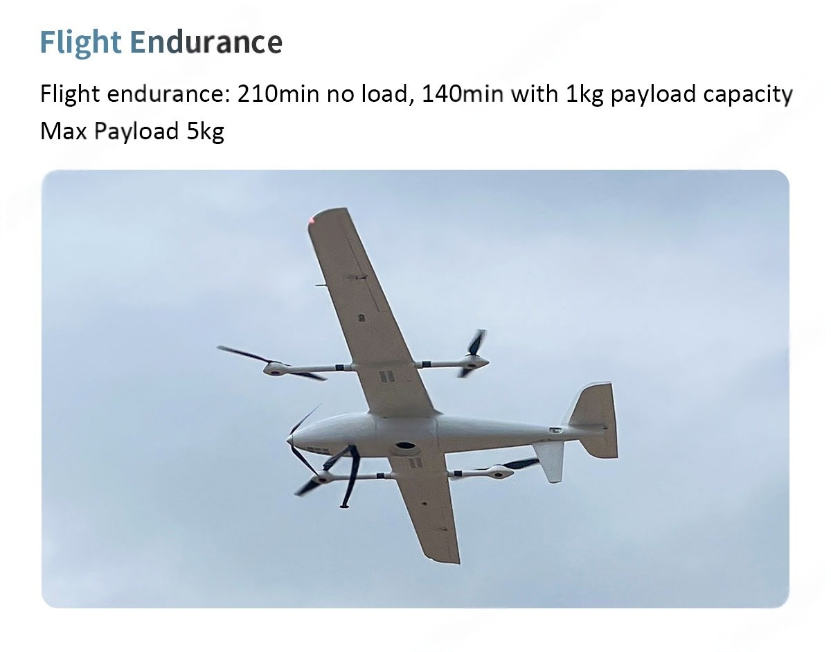 China Moneypro M330 Long-range VTOL Drone with Exquisite Workmanship and 3.5hrs Flight Time