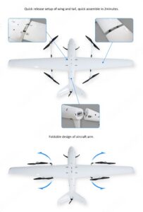 China Moneypro M412 Quick Assembly Battery VTOL Drone in Promotion with 4hrs Flight Time