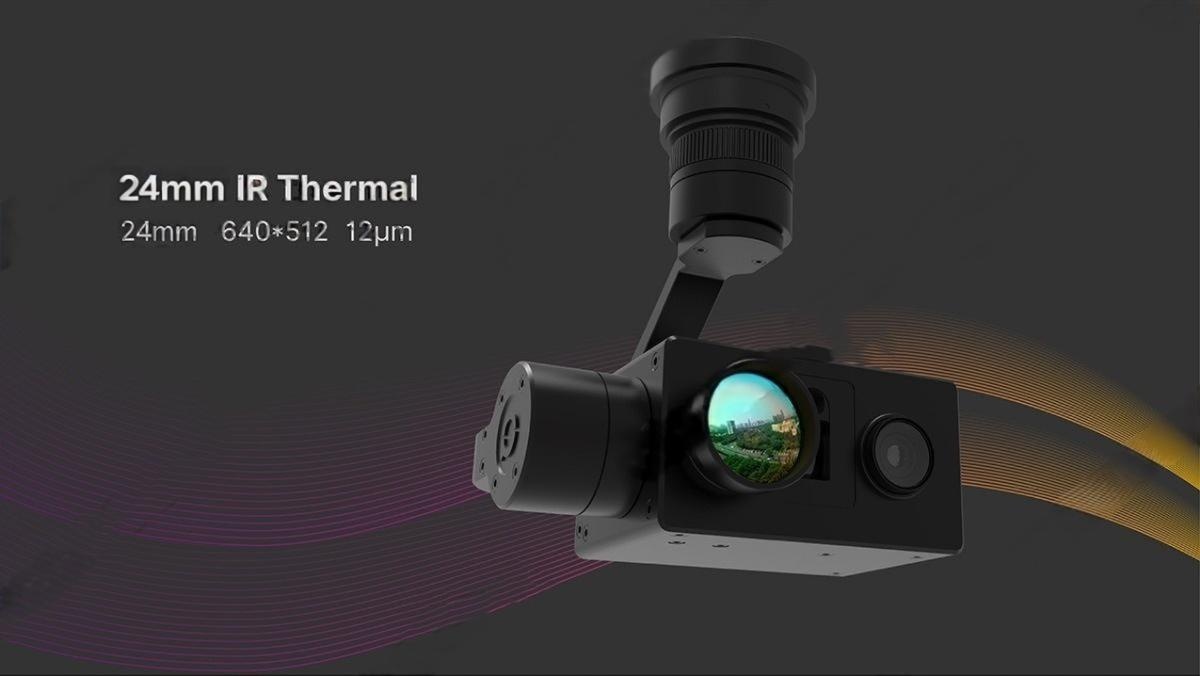 China Moneypro M10TIRM Lightest Triple-sensor EO+IR+ Laser Rangefinder Gimbal Camera