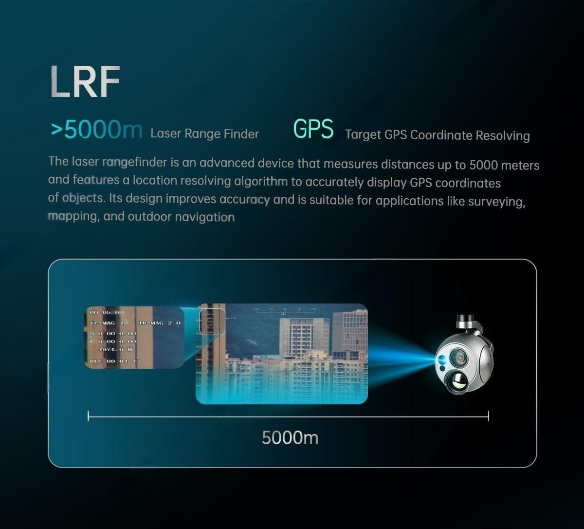 China Moneypro M40TIRM-HD 40X Optical Zoom Triple Sensors High Resolution Super Visible Thermal 5km LRF