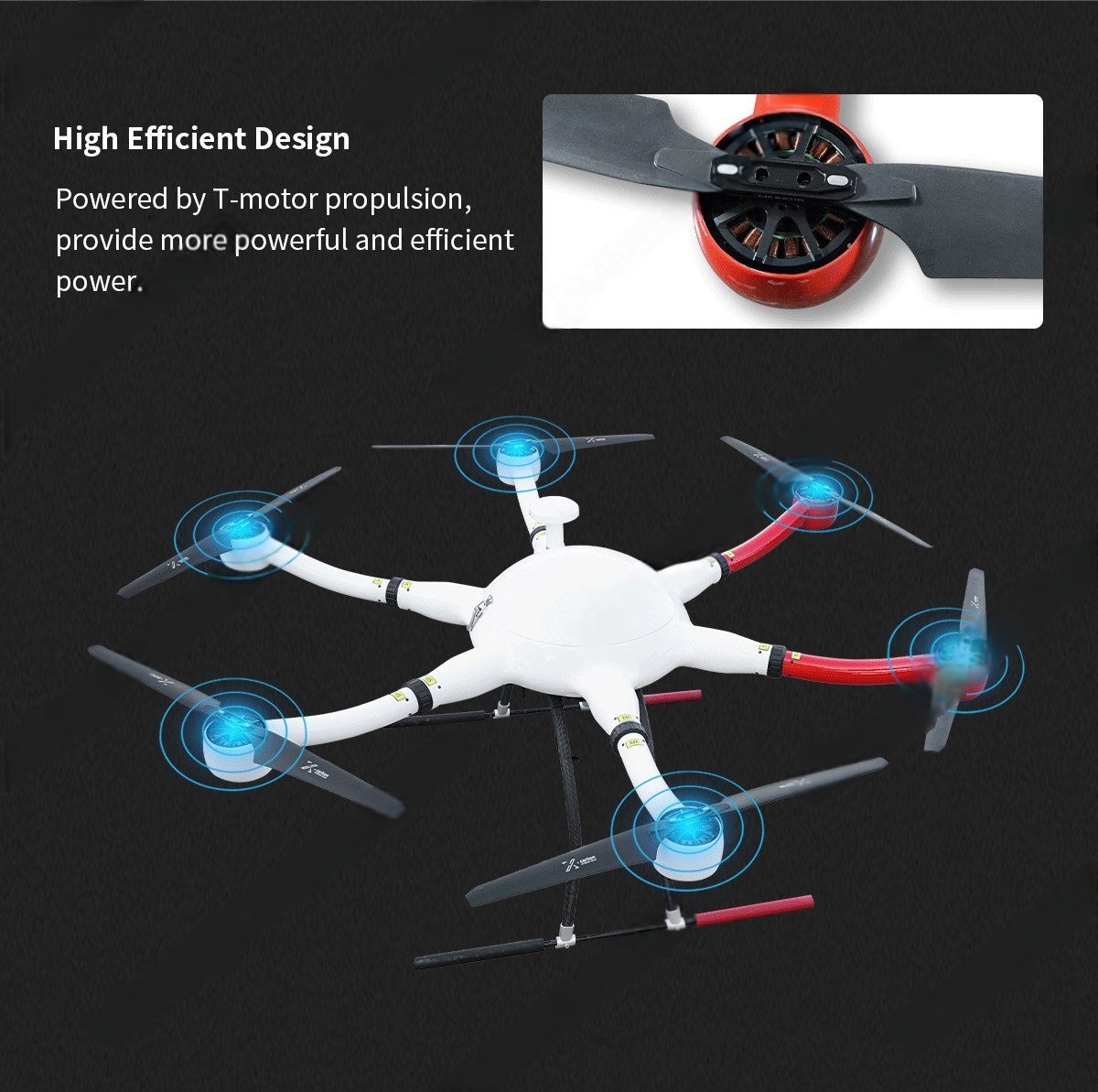 China Moneypro M120 Heavy-lift Small Hexacopter Battery Drone with 1200mm WheelbaseTime