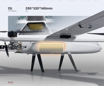 China Moneypro M380 Heavy Lift Hybrid VTOL Fixed Wing with 3.8m Wingspan EFI Engine10kg Load Capacity