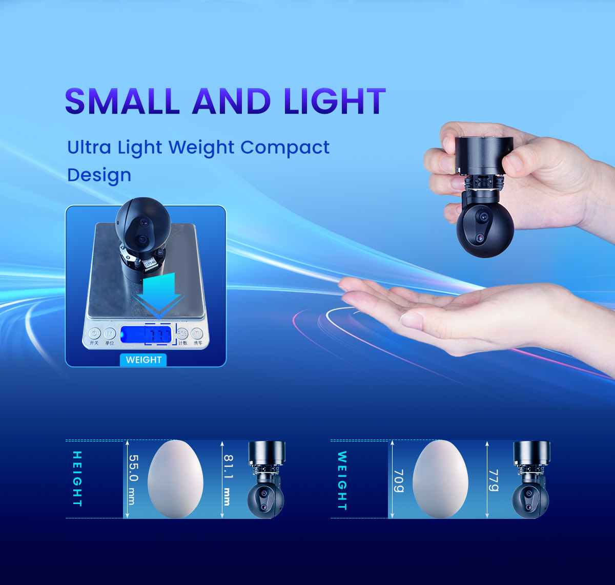 China Moneypro M2 Ultra Light Weight Micro Prime LensDual EO Sensors FHD 1080P Object Tracking Gimbal Camera