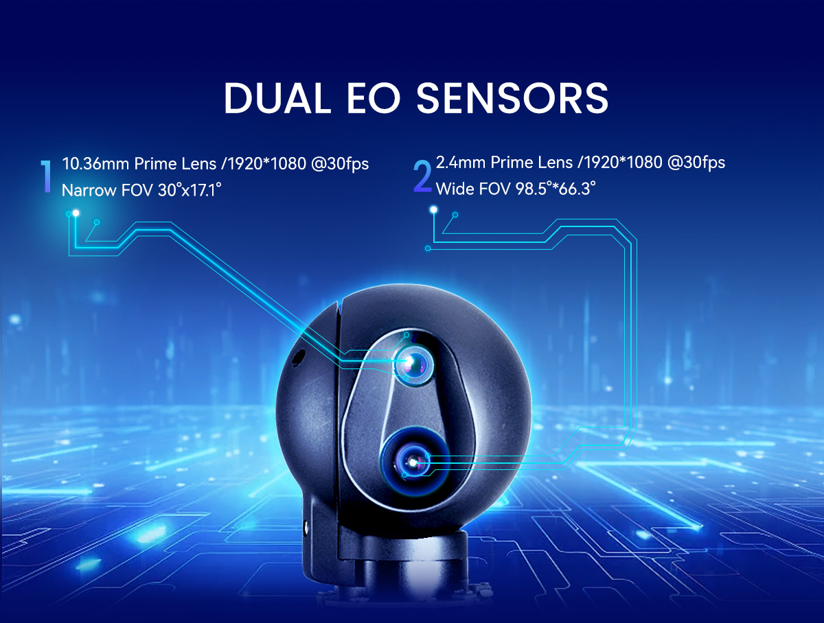 China Moneypro M2 Ultra Light Weight Micro Prime LensDual EO Sensors FHD 1080P Object Tracking Gimbal Camera