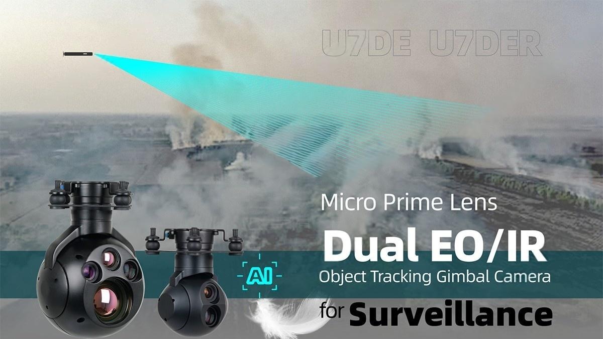 China Moneypro M7DER /M7DE Micro Prime Lens Dual EO/IR Object Tracking Gimbal Camera for Surveillance
