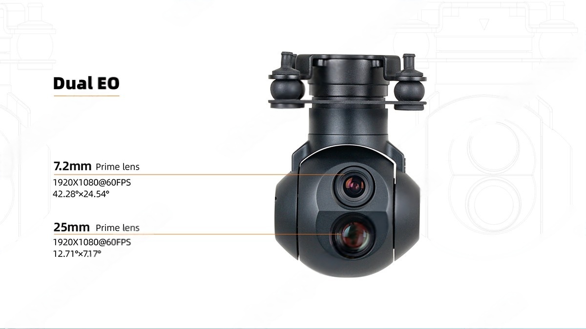 China Moneypro M7DER /M7DE Micro Prime Lens Dual EO/IR Object Tracking Gimbal Camera for Surveillance