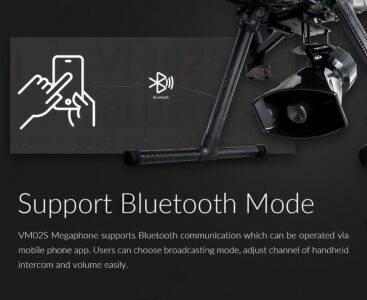 China Moneypro M02S UAV Wireless Long Range Megaphone Supports Pre-record