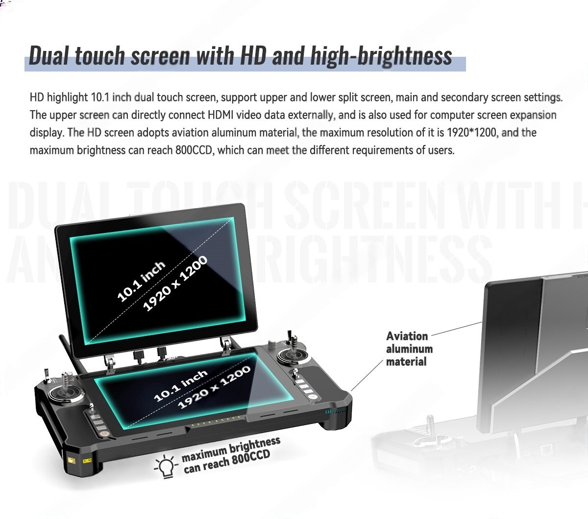 China Moneypro VXH-M30S High-quality Dual Screens Ground Control Station for Drone