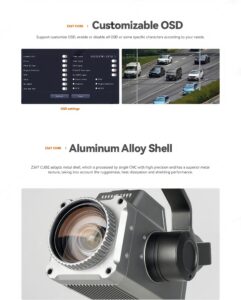 China Moneypro M36T cube optimized 36times zoom camera gimbal Professional 3-axis High-precise FOC Program tracking camera