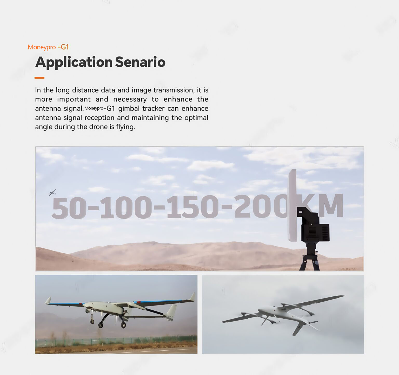 China Moneypro-G1 Antenna Tracker Gimbal For Data and Image Transmission Linkage Antenna