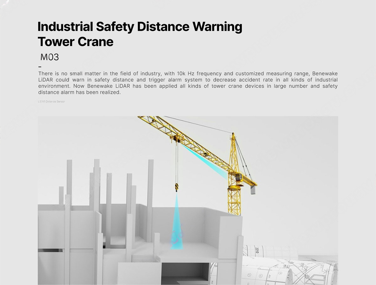 China Moneypro M03-100 / 180 LiDAR Distance Sensor 180m Obstacle Avoidance Radar