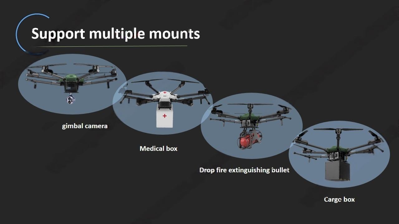 China Moneypro M115 New Small Hexacopter UAV with 21KG MTOW and Long Endurance
