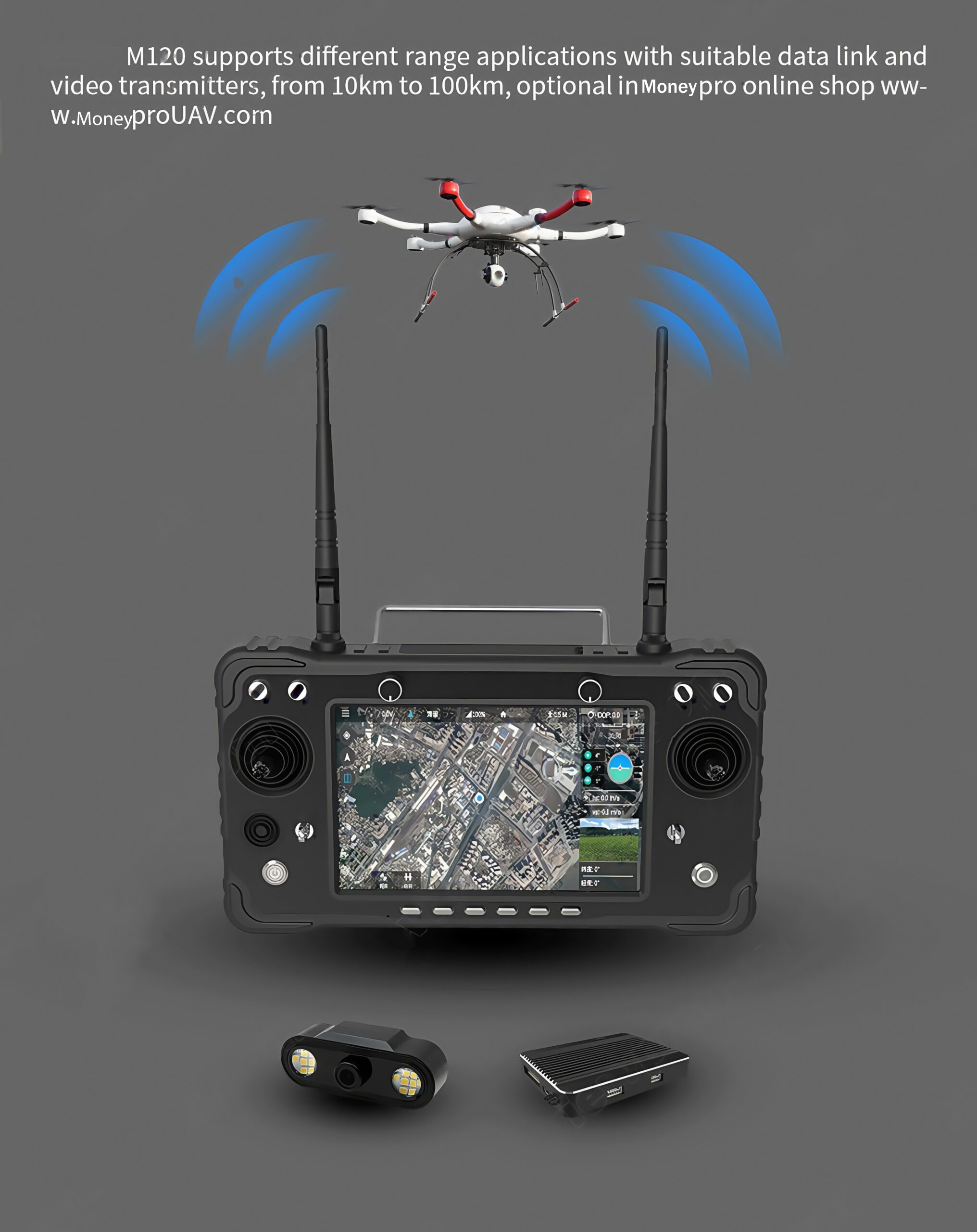 China Moneypro M120 Heavy-lift Small Hexacopter Battery Drone with 1200mm Wheelbase Time