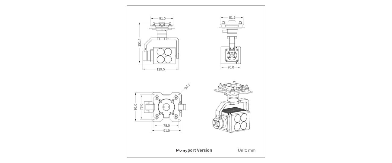 China Moneypro M4 UAV Searchlight Device